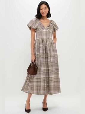 En Saison | Dresses | En Saison Rylee Smocked Faux Leather Midi Dress Size  Xs | Poshmark